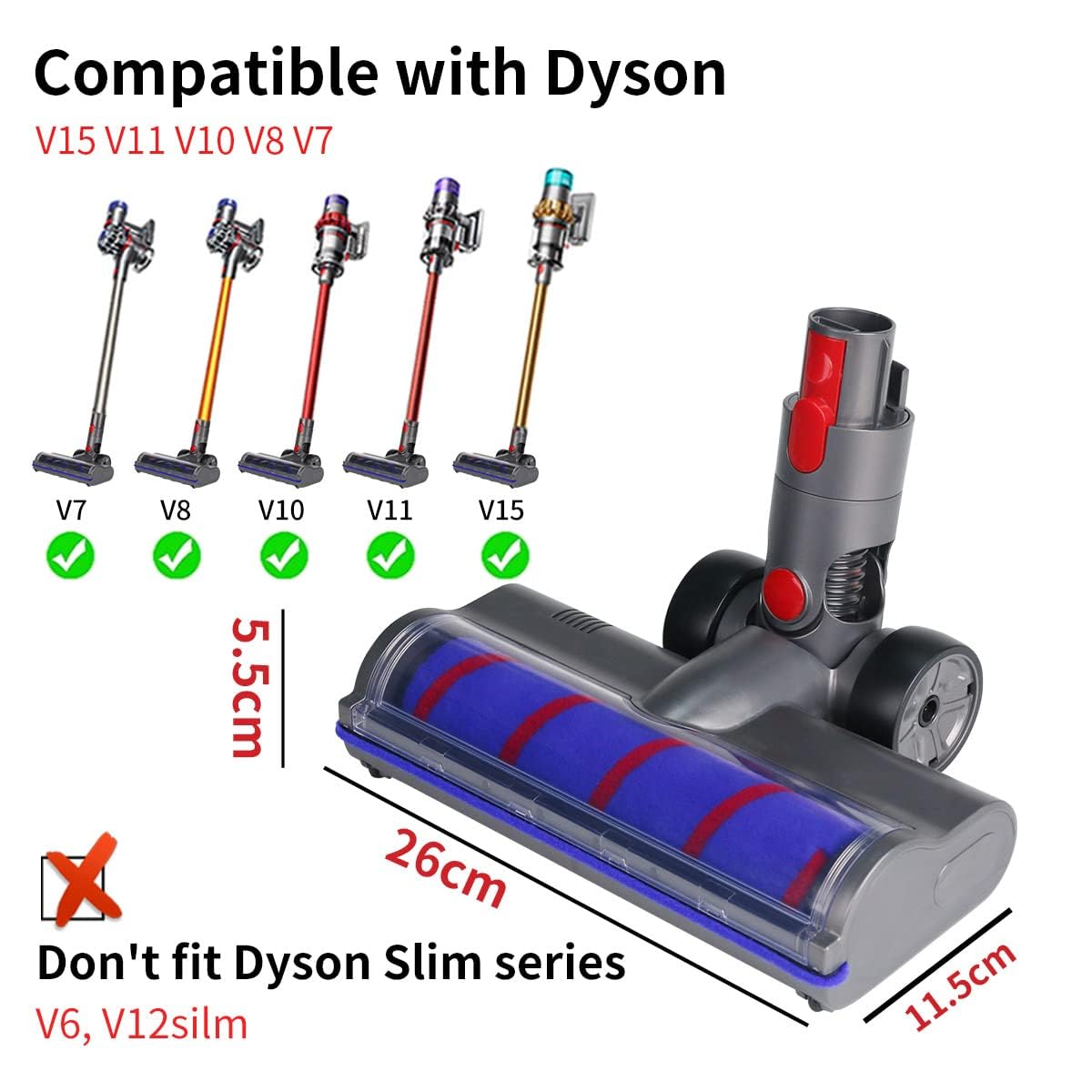 Amazon.com: Head Replacement for Dyson V7 V8 V10 V11 V15